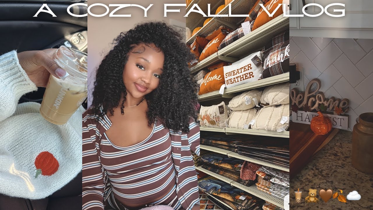 a cozy fall vlog 🍁: decorating for fall, new fall drink, cooking