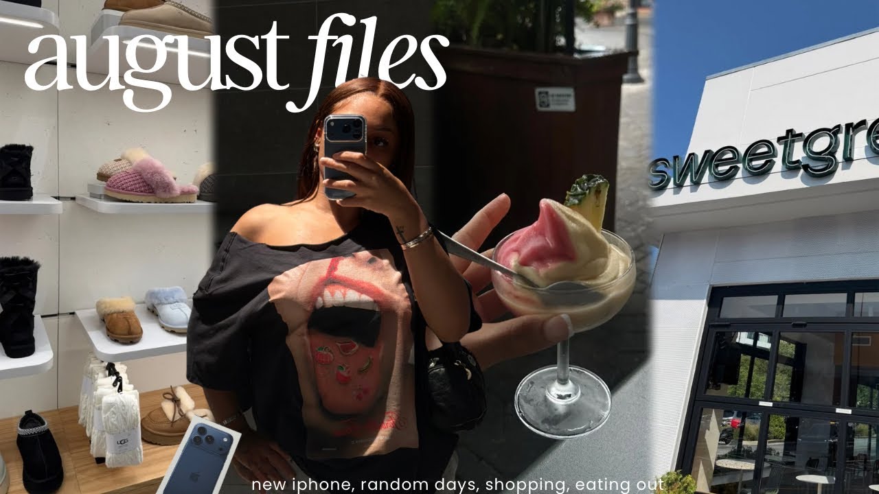 AUGUST FILES ☆ Solo Dates, IPhone 17 Pro Max, Shopping, Eyebrow Waxing, Homemade Matcha, etc!