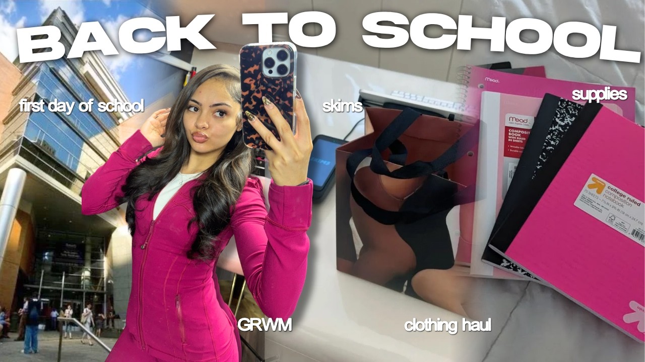 BACK TO SCHOOL VLOG 2026| college shopping, haul + first day grwm