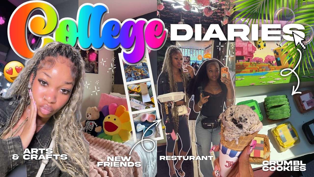 COLLEGE DIARIES 04☆ New Friends, Crumbl Cookie, Dinner, Pottery, Studying & more