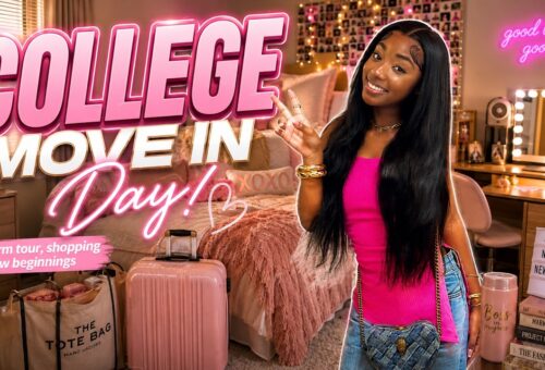 COLLEGE MOVE IN DAY🥲 + DORM TOUR| *FRESHMAN YR*