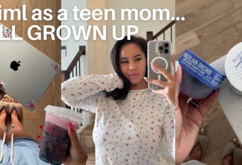 Day in my life as a teen mom x 3 + productive school morning & night routine + dollar tree dupes