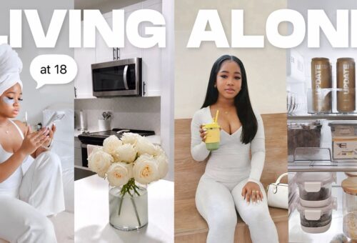 LIVING ALONE for the FIRST TIME | matcha date, busy week, fridge restock, workouts
