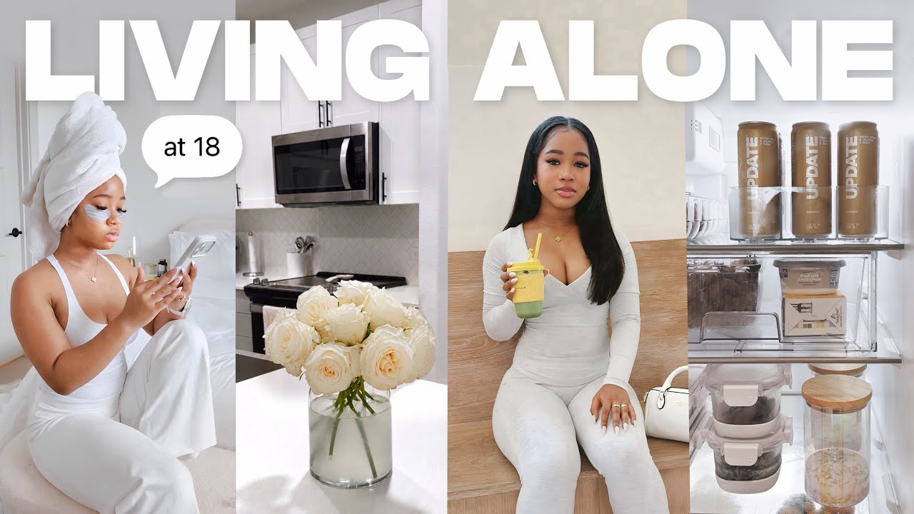 LIVING ALONE for the FIRST TIME | matcha date, busy week, fridge restock, workouts