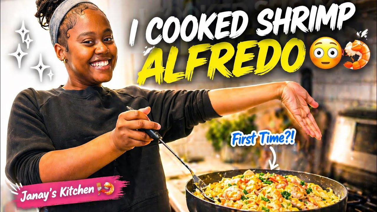 Making Shrimp Alfredo 🍤🍝 | Easy Teen Cooking | Cooking Diaries