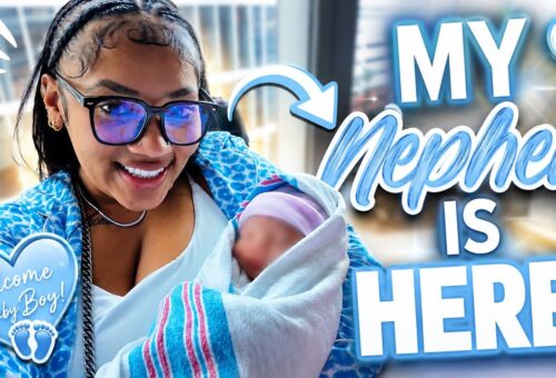 MY NEPHEW JA’ZIR IS FINALLY HERE🩵🥹👶🏼 ( 24 HRS in the hospital)