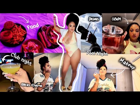 PART 2 ANNIVERSARY VLOG💕| HOTEL, MAKEUP, SKIN CARE, CLLUB, POOL NIGHT, GRWM, FOOD, DRINKS & MORE..