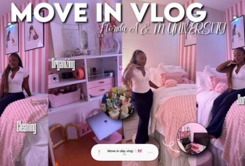 REALISTIC COLLEGE MOVE IN VLOG | FLORIDA A & M UNIVERSITY | organizing, shopping, dorm tour, etc |