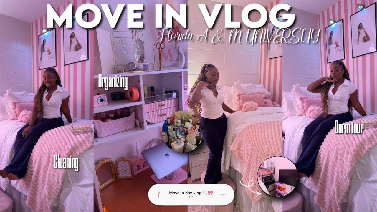 REALISTIC COLLEGE MOVE IN VLOG | FLORIDA A & M UNIVERSITY | organizing, shopping, dorm tour, etc |