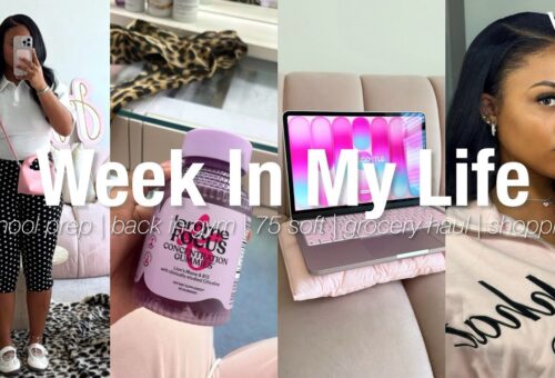 vlog: productive week in my life!🎀 BACK ON MY GRIND! (gym, back to school prep, grocery haul + MORE)