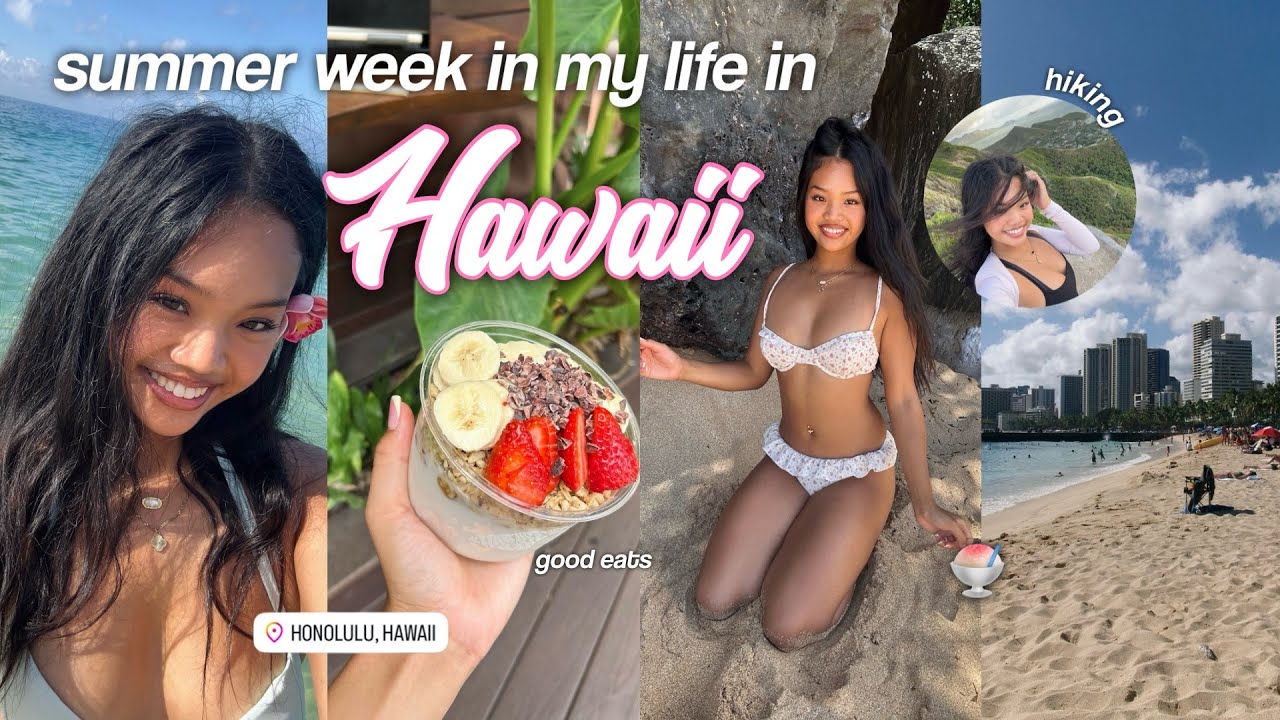 week in my life in Hawaii °.🐚⋆❀°🫧 just girly summer things